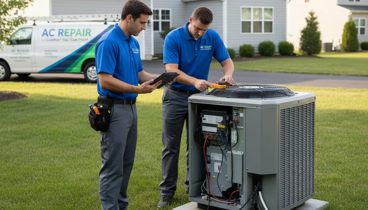 Certified technician providing residential AC repair service in Cincinnati, OH